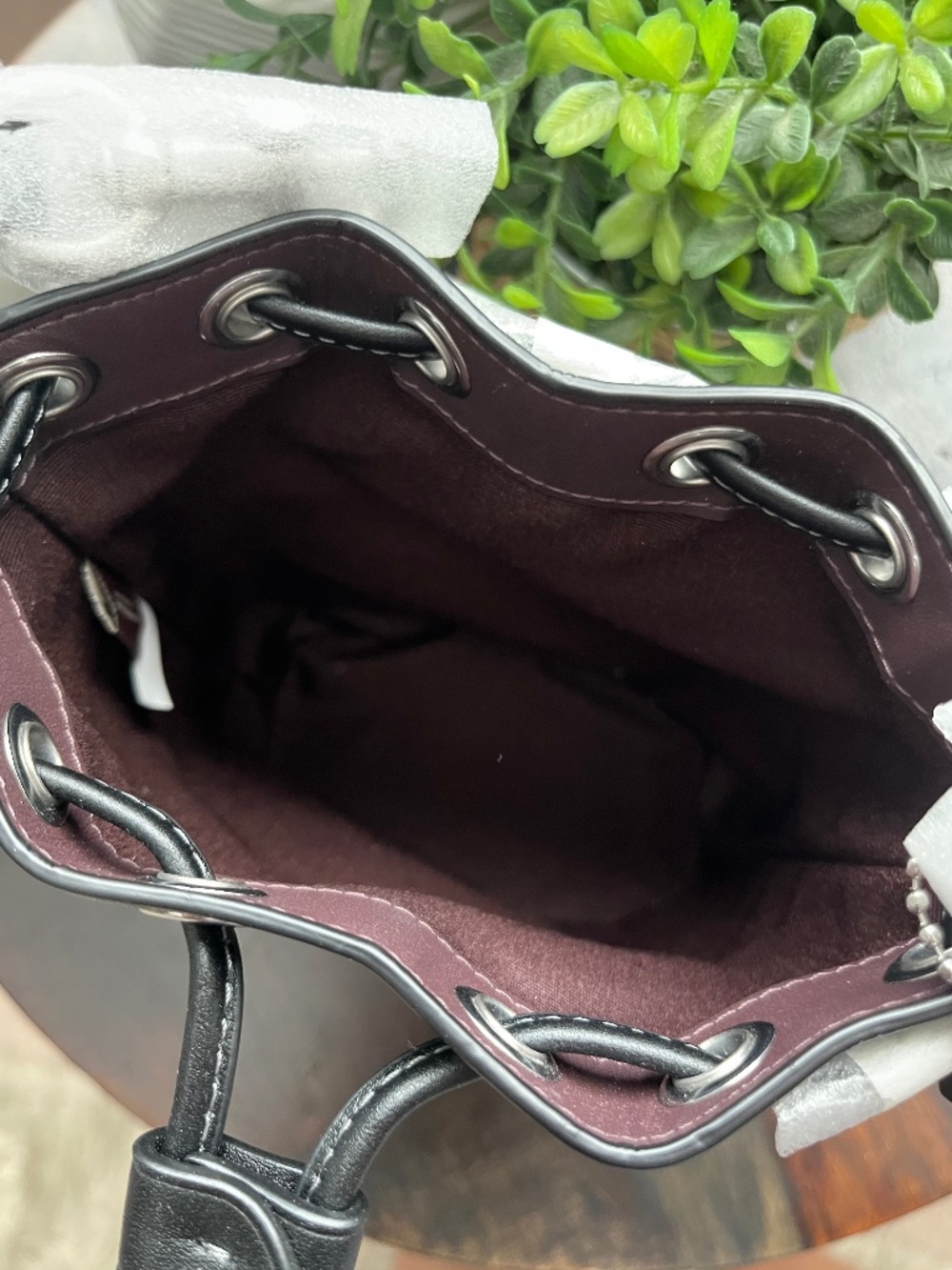 Coach Black Mini Bucket Crossbody Bag NWOT - Picture 9 of 10